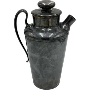 Vtg Meriden Cocktail Shaker Drink‎ Mixer 313 Hand Hammered Silver Plated HEAVY